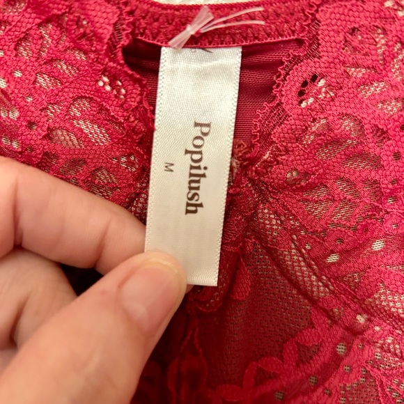 Popilush slip dress shape wear size medium maroon/ wine  size medium NWT - Picture 7 of 10